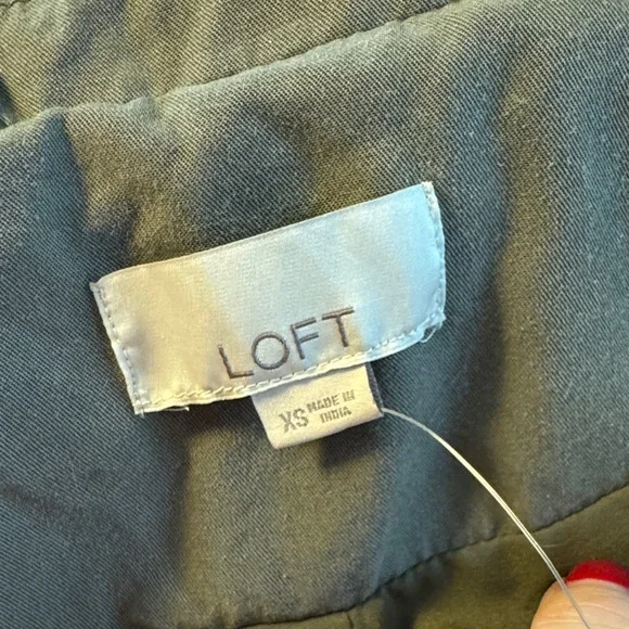 LOFT Olive Double-Breasted Trench Coat XS - Picture 6 of 7